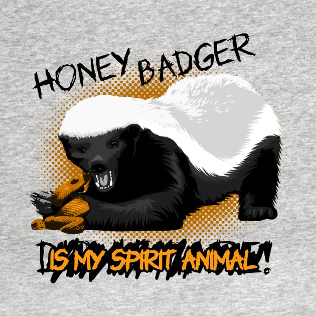 Honey Badger Meme, dark text by yulia-rb